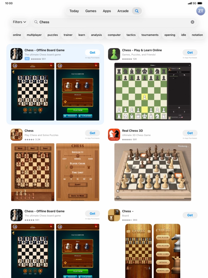 Press the required app.