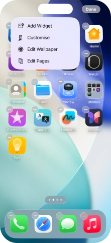 Press Customise.