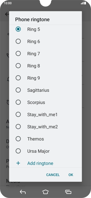 Press the required ring tones to hear them. Press the required ring tones to hear them.