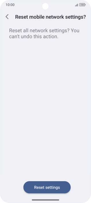 Press Reset settings.