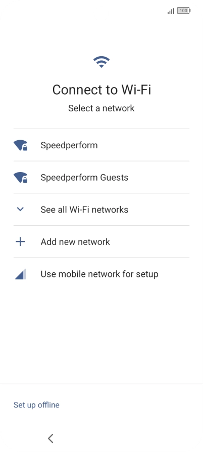 Press the required Wi-Fi network.