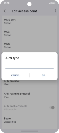 Key in mms and press OK.