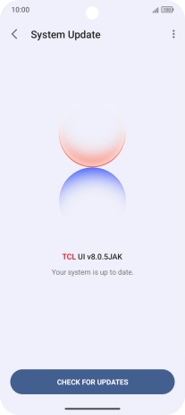 Press CHECK FOR UPDATES. If a new software version is available, it's displayed. Follow the instructions on the screen to update the phone software. Press CHECK FOR UPDATES. If a new software version is available, it's displayed. Follow the instructions on the screen to update the phone software.