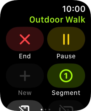 Press End to stop your training activity.