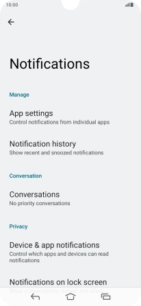 Press App settings. Press App settings.