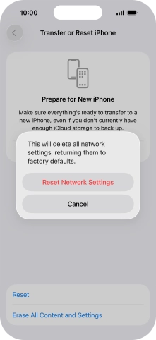 Press Reset Network Settings.