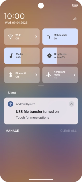 Press Touch for more options.
