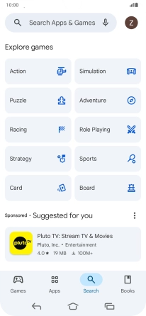 Press the search field. Press the search field.