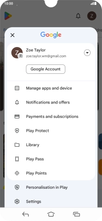 Press Manage apps and device. Press Manage apps and device.
