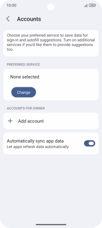 Press Add account. Press Add account.