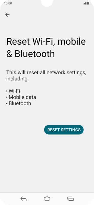 Press RESET SETTINGS.
