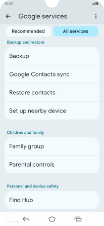 Press Find Hub. Press Find Hub.