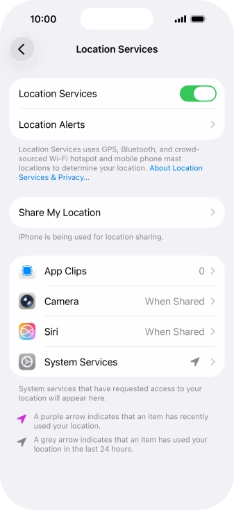 Press the required app.