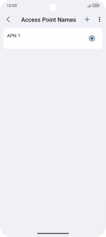 Press the new data connection icon.