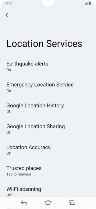 Press Location Accuracy.