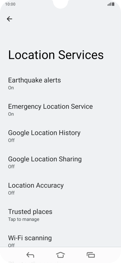 Press Location Accuracy.