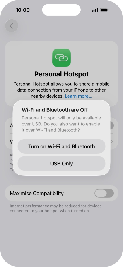 If Wi-Fi is turned off, press Turn on Wi-Fi and Bluetooth.