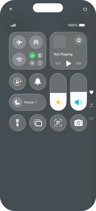 Press the sound mode icon to turn silent mode on or off.