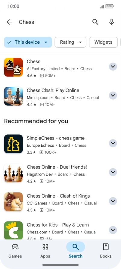 Press the required app. Press the required app.