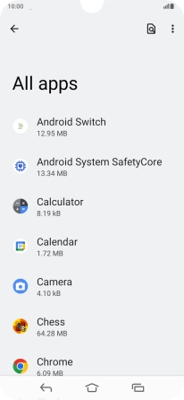 Press the required app. Press the required app.