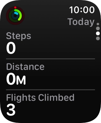 Slide your finger downwards to return to the overview with the coloured rings.