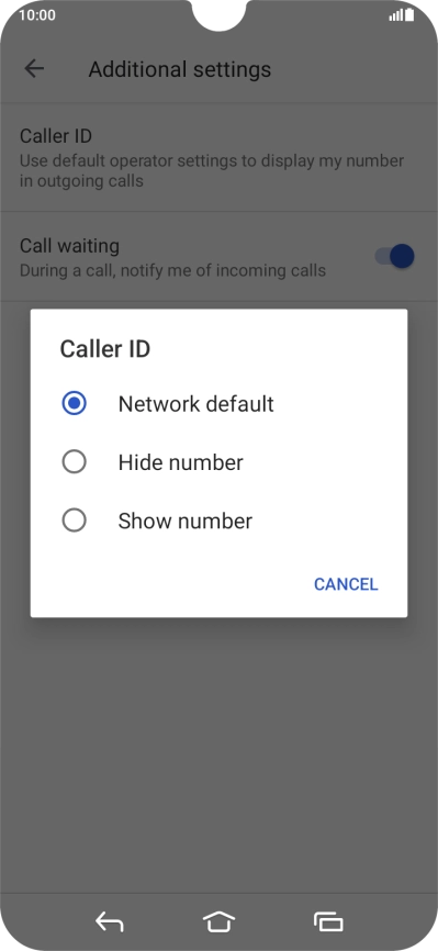 Press Show number to turn on caller identification.