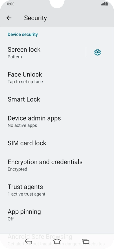 Press Screen lock and key in the current phone lock code. Press Screen lock and key in the current phone lock code.