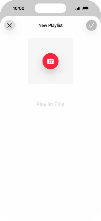 Press the text input field and key in a name for the playlist.