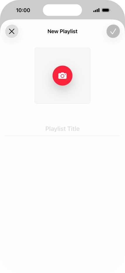 Press the text input field and key in a name for the playlist.