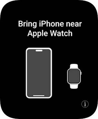 Place your Apple Watch next to your phone.