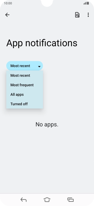 Press the required setting. Press the required setting.