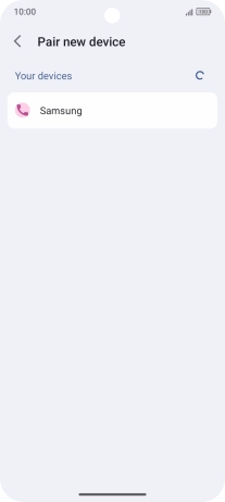 Press the required Bluetooth device and follow the instructions on the screen to pair the device with your phone. Press the required Bluetooth device and follow the instructions on the screen to pair the device with your phone.