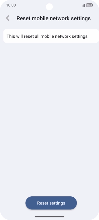 Press Reset settings.