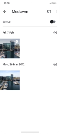 Press and hold any picture or video. Press and hold any picture or video.