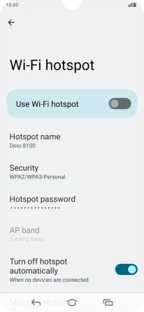 Press Hotspot name.