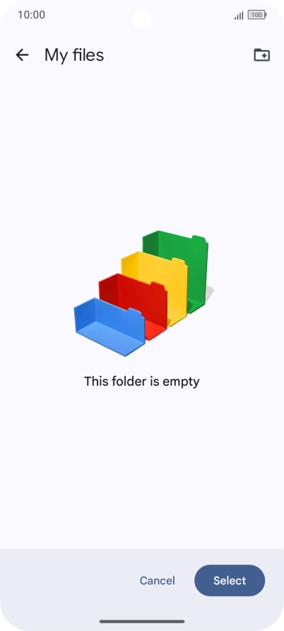 To create a new folder, press the new folder icon and follow the instructions on the screen to create a new folder. To create a new folder, press the new folder icon and follow the instructions on the screen to create a new folder.
