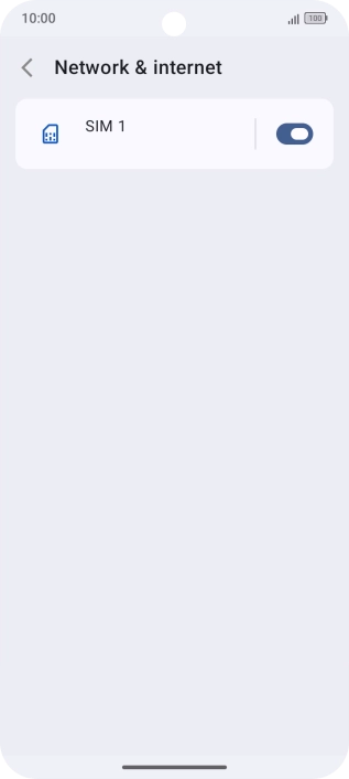 Press the name of the SIM.