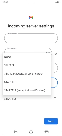 Press SSL/TLS. Press SSL/TLS.
