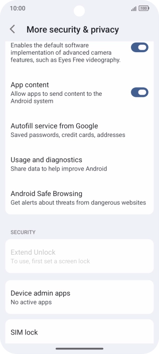 Press SIM lock. Press SIM lock.