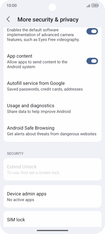 Press SIM lock. Press SIM lock.
