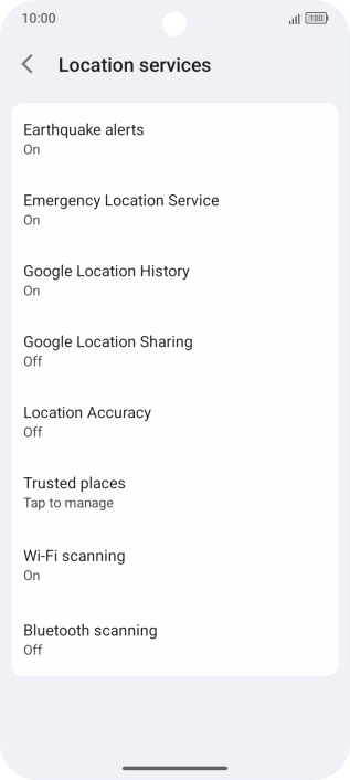 Press Location Accuracy.