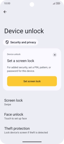 Press Screen lock. Press Screen lock.