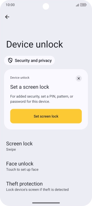 Press Screen lock. Press Screen lock.