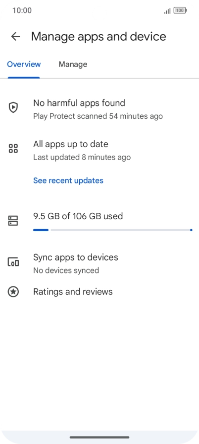 Press Manage. Press Manage.