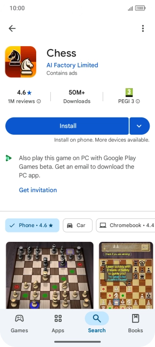 Press Install and follow the instructions on the screen to install the app. Press Install and follow the instructions on the screen to install the app.