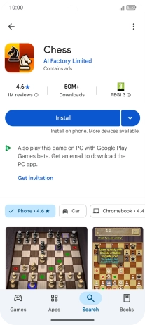 Press Install and follow the instructions on the screen to install the app. Press Install and follow the instructions on the screen to install the app.
