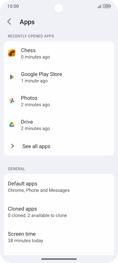Press See all apps. Press See all apps.