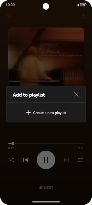 Press Create a new playlist. Press Create a new playlist.