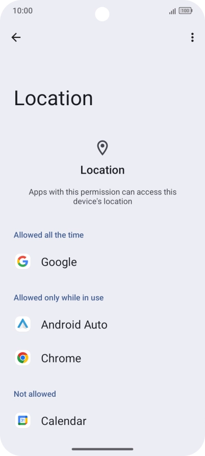 Press the required app.