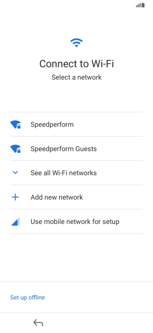 Press the required Wi-Fi network.